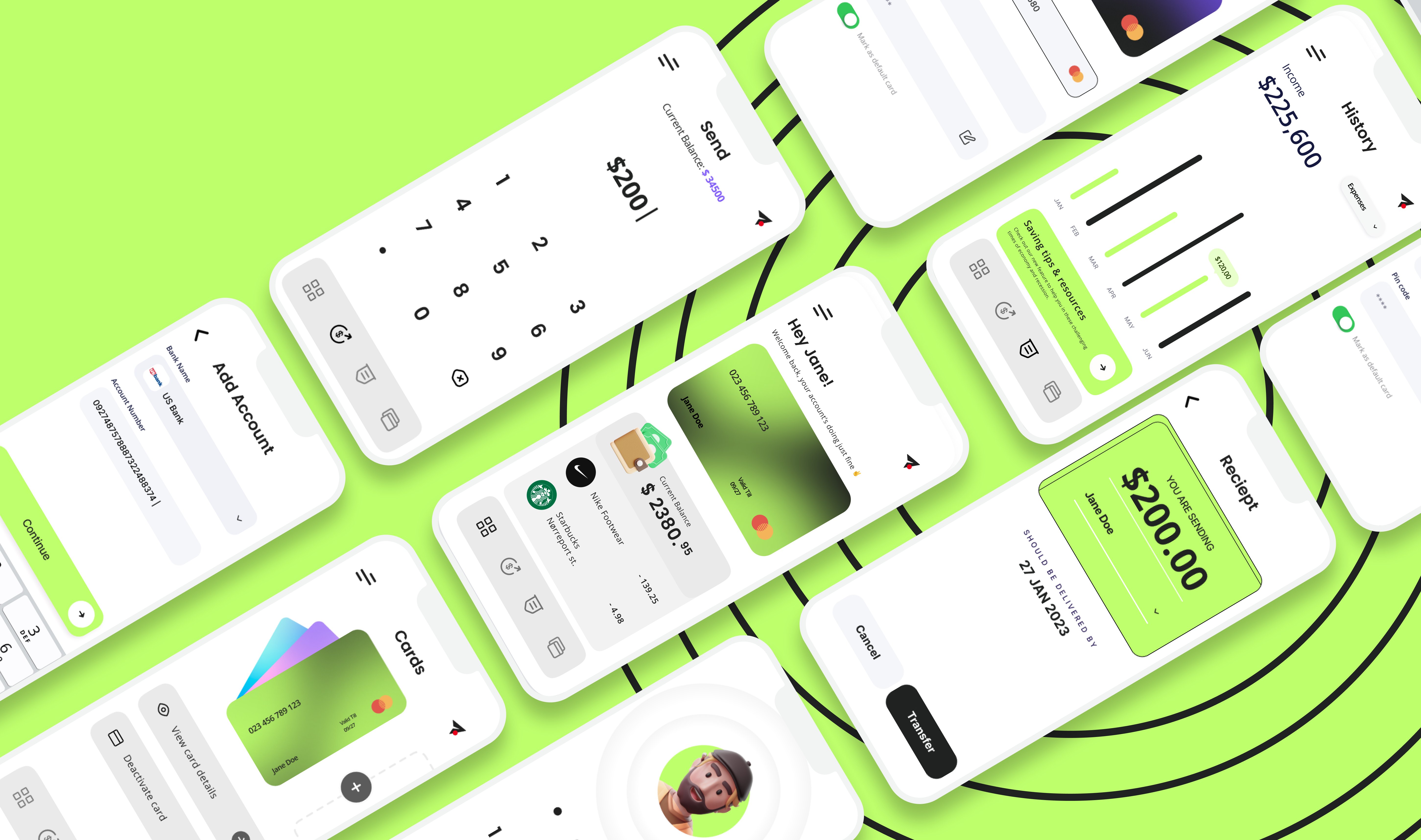 Fintech app redesign showcase